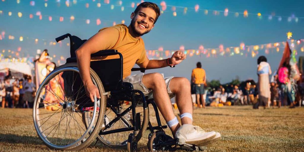 A person enjoying independent living activities