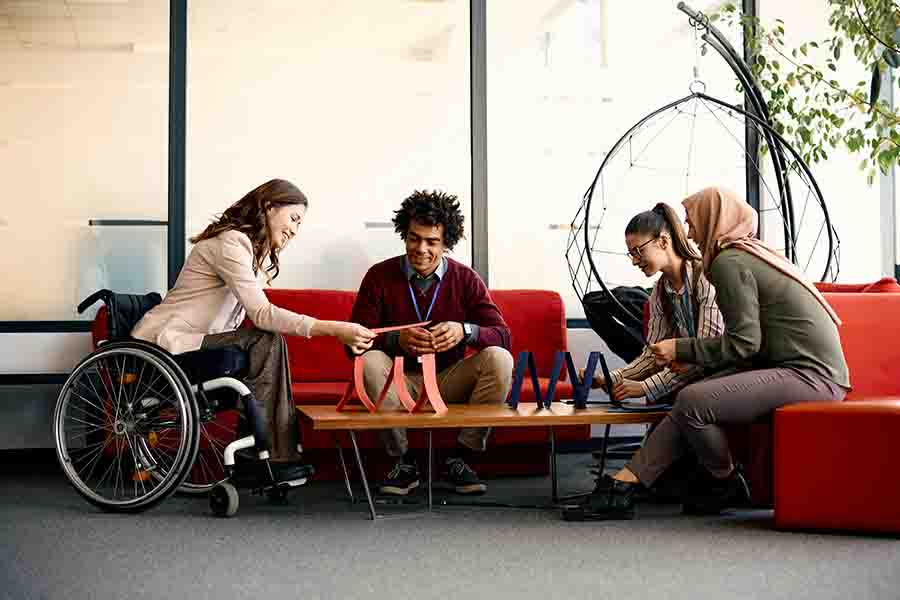 NDIS participants are socialising.
